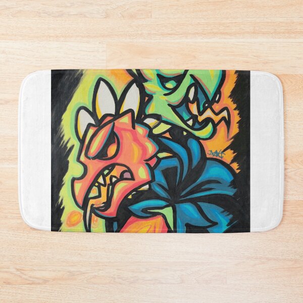 Item preview, Interlocked Fanged Beasts Graffiti Style Art designed and sold by Chromatic-Cubes.