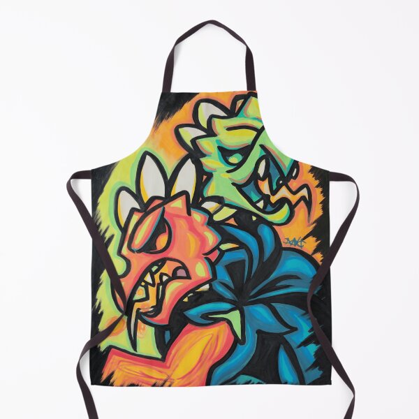Item preview, Interlocked Fanged Beasts Graffiti Style Art designed and sold by Chromatic-Cubes.