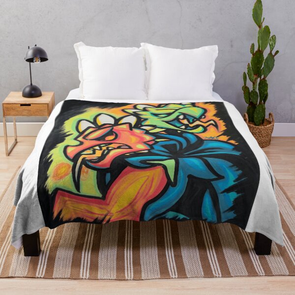 Item preview, Interlocked Fanged Beasts Graffiti Style Art designed and sold by Chromatic-Cubes.
