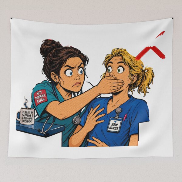 Item preview, Funny Night Shift Nurse Meme designed and sold by BestCoolStuff.