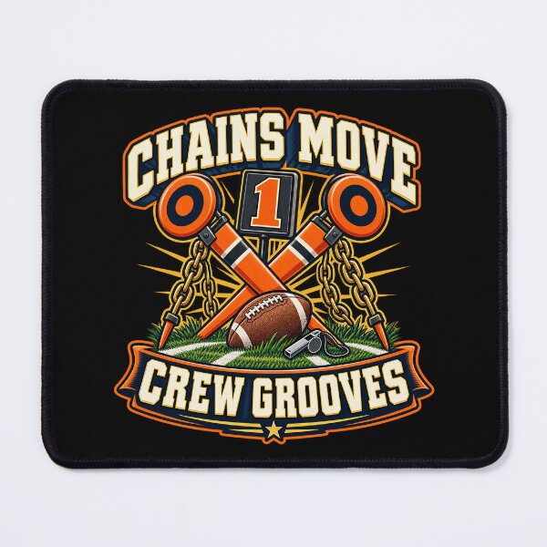 Item preview, Chains Move Crew Grooves Football Sideline Art designed and sold by CheerfulNest.