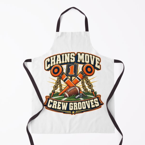 Item preview, Chains Move Crew Grooves Football Sideline Art designed and sold by CheerfulNest.