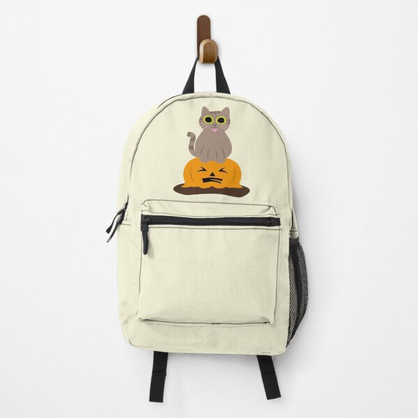 Item preview, Funny Fat Tabby Cat Squashing a Halloween Pumpkin designed and sold by fishdesigns.