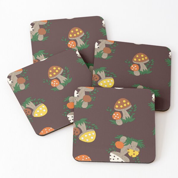 Item preview, Those Happy Mushrooms Toss in Brown designed and sold by YesterdayColl.