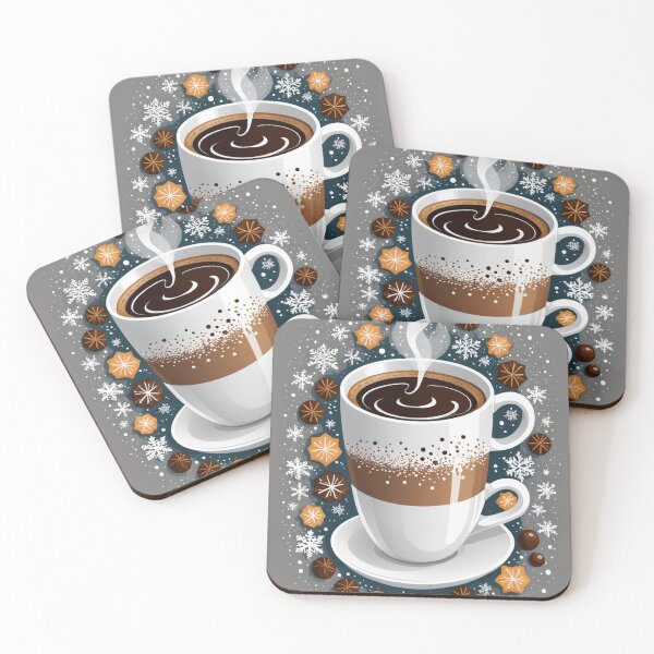 Item preview, Coffee Cup Character Winter Holiday Style – Coffee lover gift designed and sold by michallechowicz.