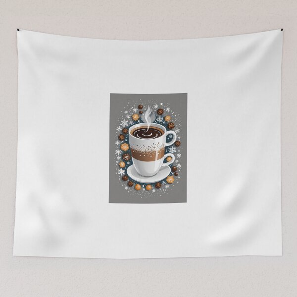 Item preview, Coffee Cup Character Winter Holiday Style – Coffee lover gift designed and sold by michallechowicz.