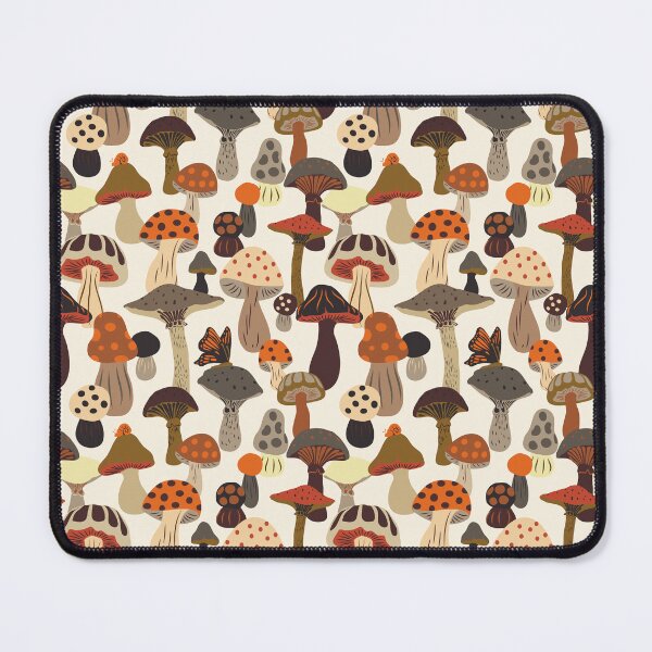 Item preview, Happy Mushroom Patch in Rust + Cream designed and sold by YesterdayColl.
