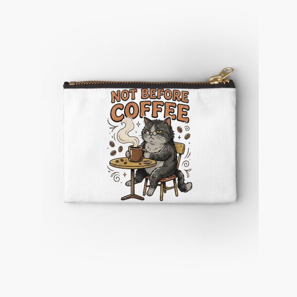 Item preview, Not Before Coffee Cat Funny Coffee Lover Design designed and sold by TeeStyle.mr.