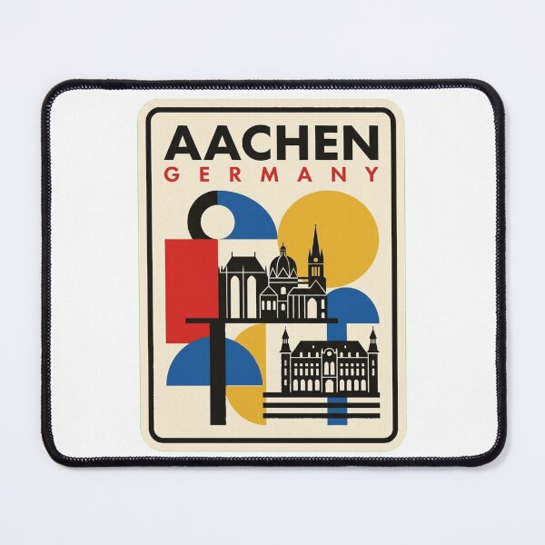 Item preview, Retro Aachen Bauhaus Geometric Skyline designed and sold by k3rstman1.