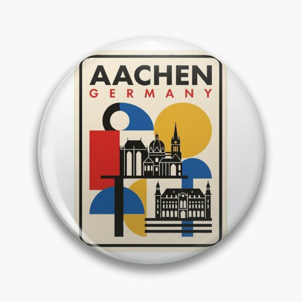Item preview, Retro Aachen Bauhaus Geometric Skyline designed and sold by k3rstman1.