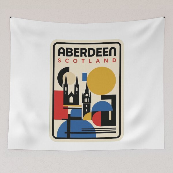 Item preview, Retro Aberdeen Bauhaus Geometric Skyline designed and sold by k3rstman1.