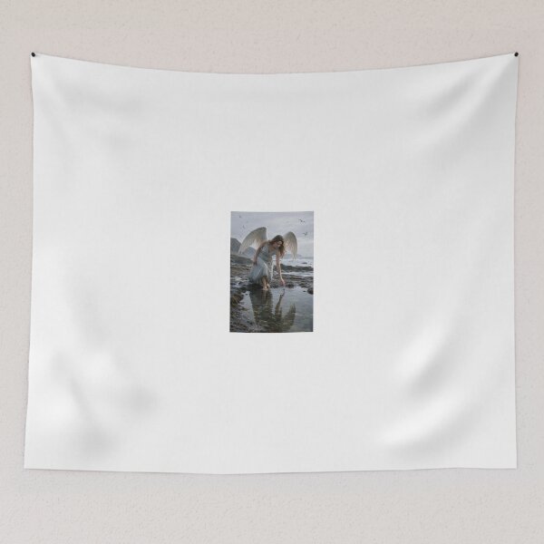 Item preview, Angel touching water on rocky coast designed and sold by CathryneDelamort.