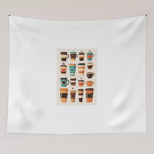 Item preview, Coffee Cup Character Vintage 70s Style – Coffee lover gift designed and sold by michallechowicz.