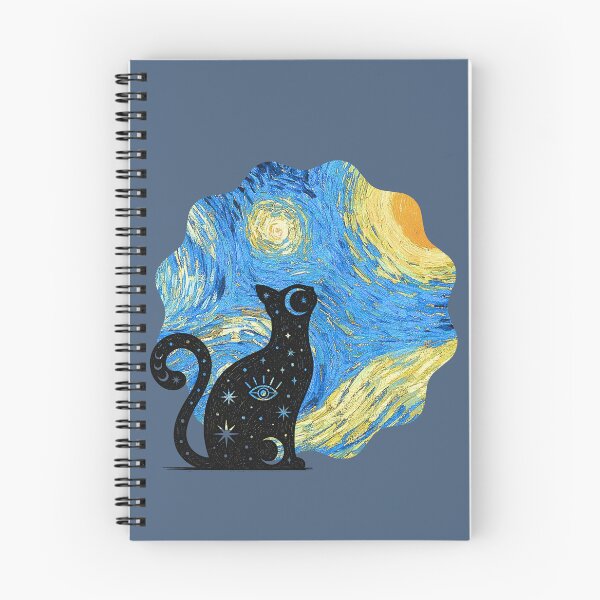 Item preview, Cat Van Gogh Starry Night - Round/profile designed and sold by 247DesignStudio.