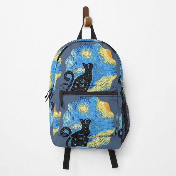 Item preview, Cat Van Gogh Starry Night - Round/profile designed and sold by 247DesignStudio.