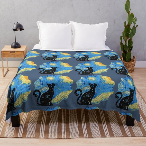 Item preview, Cat Van Gogh Starry Night - Round/profile designed and sold by 247DesignStudio.
