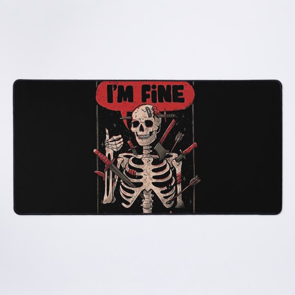 Item preview, Im Fine Skeleton Covered In Swords Funny Graphic designed and sold by iconiicc.