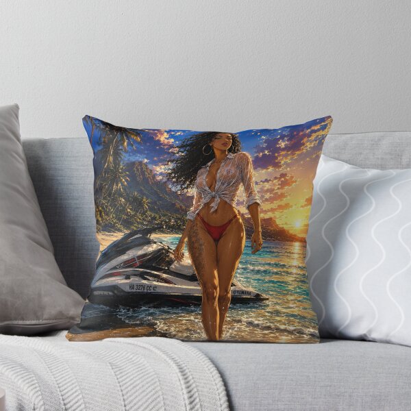 Item preview, Tropical Sunset | Anime Beach Girl Summer Art designed and sold by TedKentPhoto.