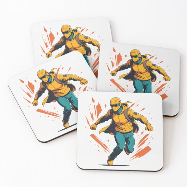 Item preview, Masked Runner Character Dynamic Action Pose – Action runner gift designed and sold by michallechowicz.