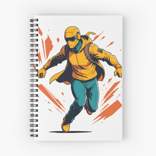 Item preview, Masked Runner Character Dynamic Action Pose – Action runner gift designed and sold by michallechowicz.