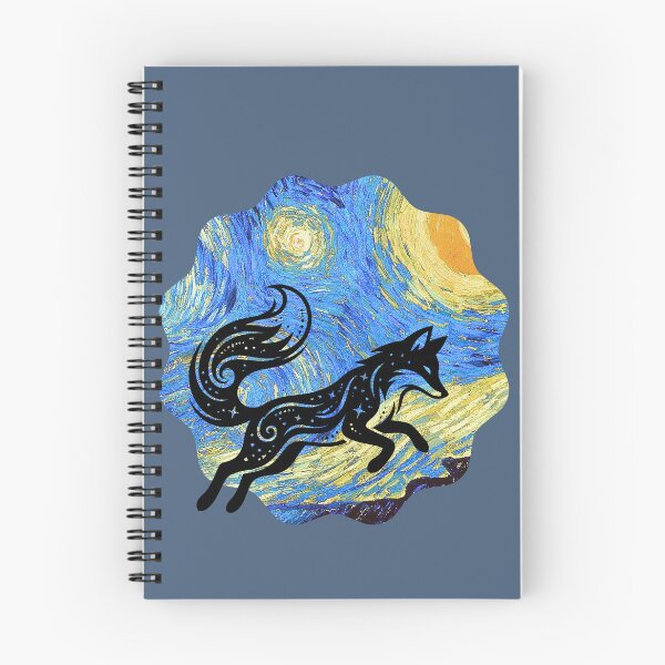 Item preview, Coyote Van Gogh Starry Night - Round designed and sold by 247DesignStudio.