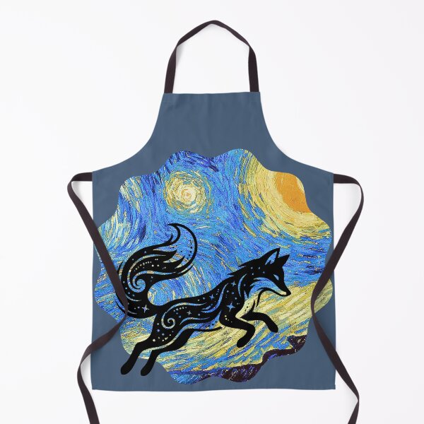 Item preview, Coyote Van Gogh Starry Night - Round designed and sold by 247DesignStudio.