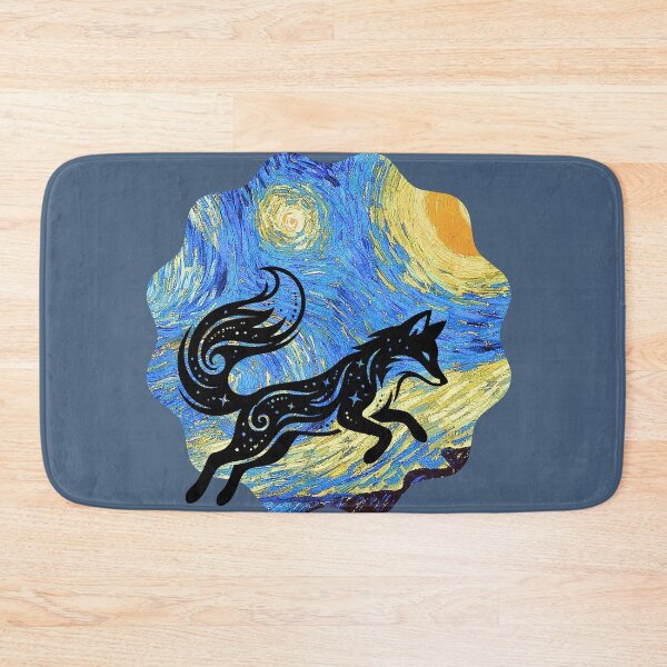 Item preview, Coyote Van Gogh Starry Night - Round designed and sold by 247DesignStudio.