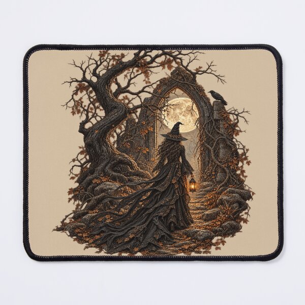 Item preview, Gothic Witch Moon Ruins for Dark Fantasy Fans designed and sold by POD DYNASTY | Original Print On Demand T-Shirt Graphics.