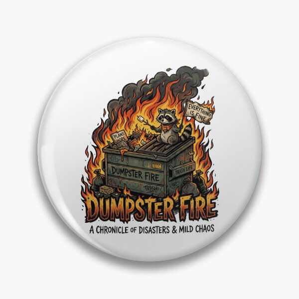 Item preview, Dumpster Fire Raccoon Marshmallow Comedy – Everything Is Fine designed and sold by LOVEARTDESIGN.