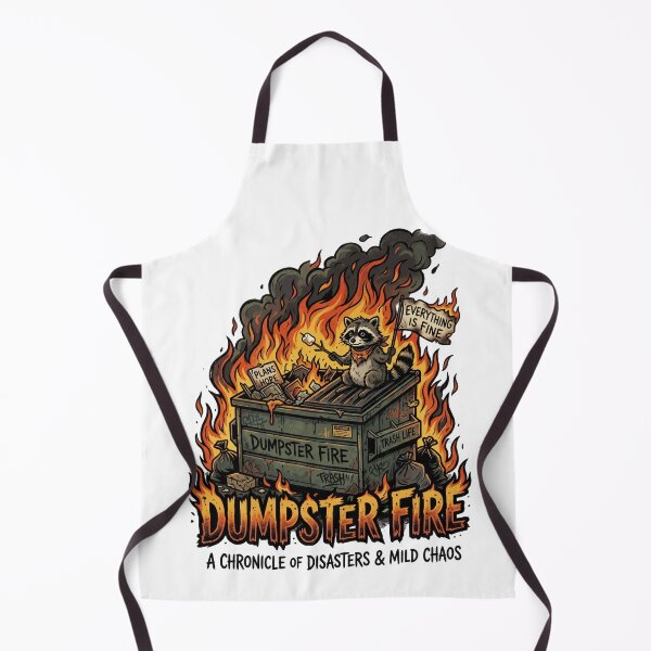 Item preview, Dumpster Fire Raccoon Marshmallow Comedy – Everything Is Fine designed and sold by LOVEARTDESIGN.