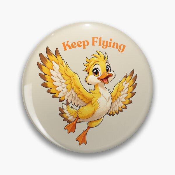 Item preview, Keep Flying Cute Duck Flying Mascot designed and sold by InfiniEmotion.