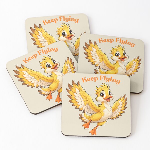Item preview, Keep Flying Cute Duck Flying Mascot designed and sold by InfiniEmotion.