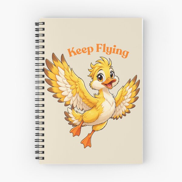 Item preview, Keep Flying Cute Duck Flying Mascot designed and sold by InfiniEmotion.
