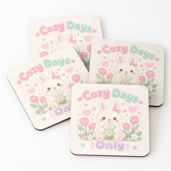 Item preview, Cozy Days Only - Boba Bunny designed and sold by QuixoticDigital.