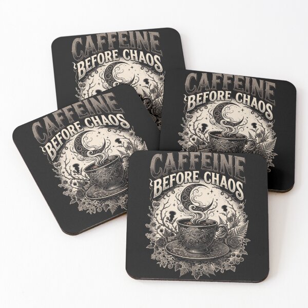 Artikelvorschau, Koffein vor dem Chaos – Kaffeeliebhaber – Vintage-Design aus botanischer und gotischer Richtung entworfen und verkauft von TeeStyle.mr.