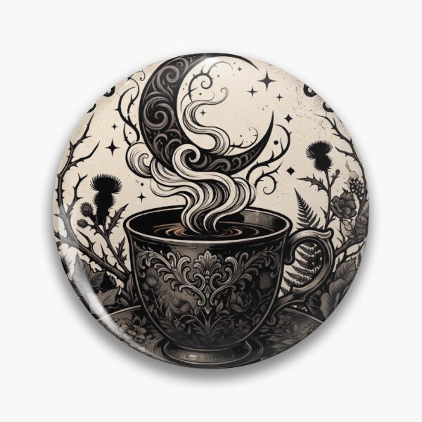 Artikelvorschau, Koffein vor dem Chaos – Kaffeeliebhaber – Vintage-Design aus botanischer und gotischer Richtung entworfen und verkauft von TeeStyle.mr.
