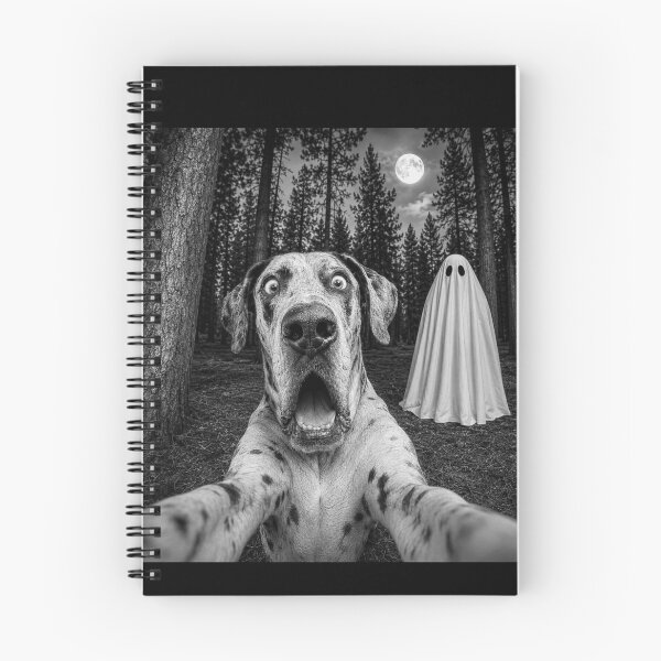 Item preview, Spooky Great Dane Selfie with Ghost Halloween Dog designed and sold by 76Valeria.