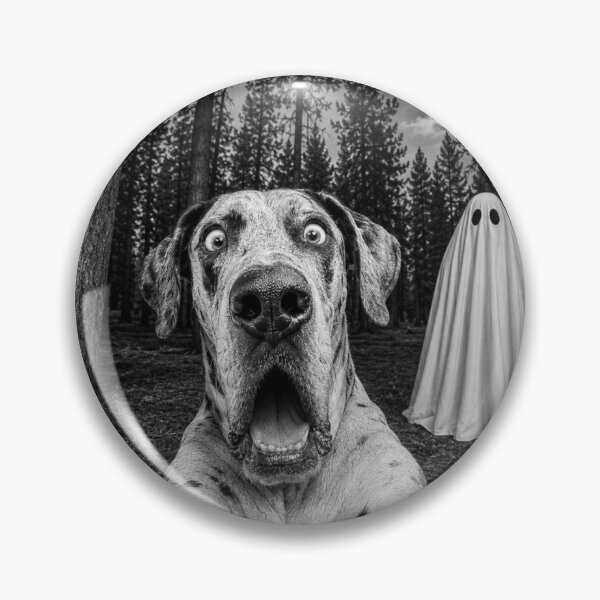 Item preview, Spooky Great Dane Selfie with Ghost Halloween Dog designed and sold by 76Valeria.