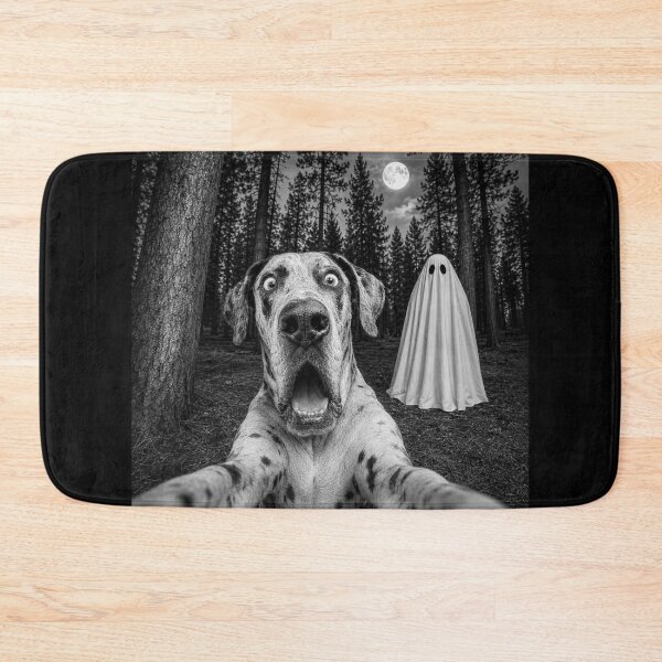Item preview, Spooky Great Dane Selfie with Ghost Halloween Dog designed and sold by 76Valeria.