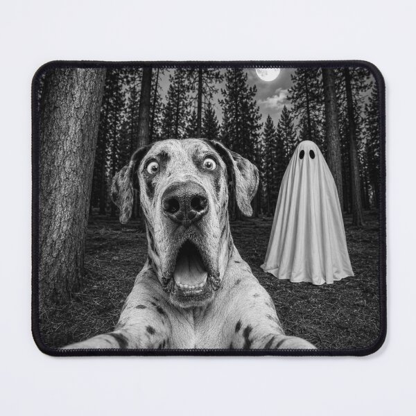 Item preview, Spooky Great Dane Selfie with Ghost Halloween Dog designed and sold by 76Valeria.