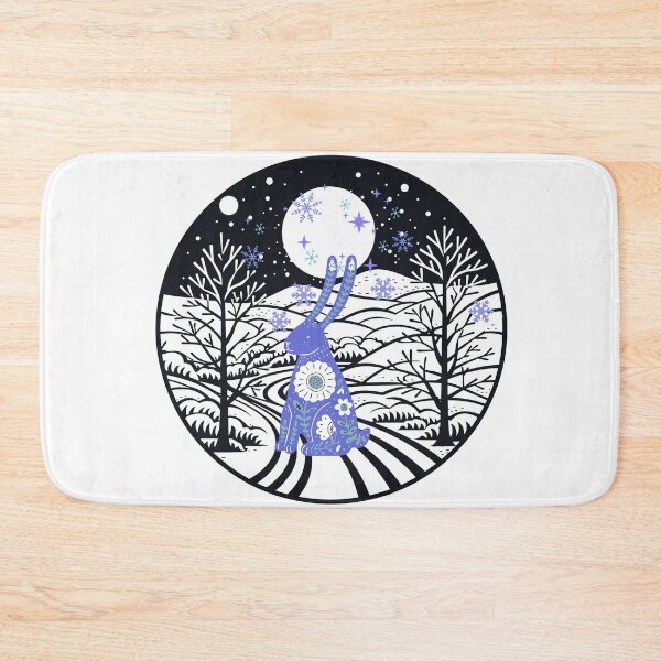 Item preview, Zen rabbit in the silence of snow designed and sold by 247DesignStudio.