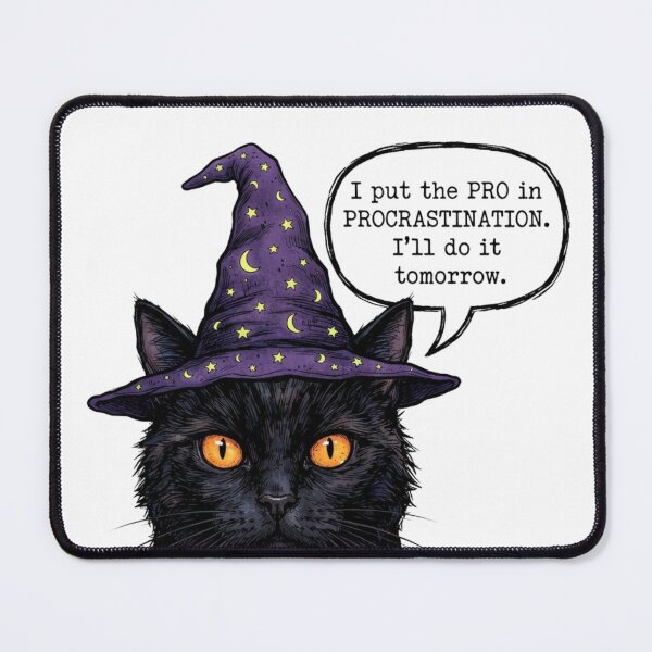Item preview, I Put The Pro In Procrastination Cat designed and sold by Numair Baig.