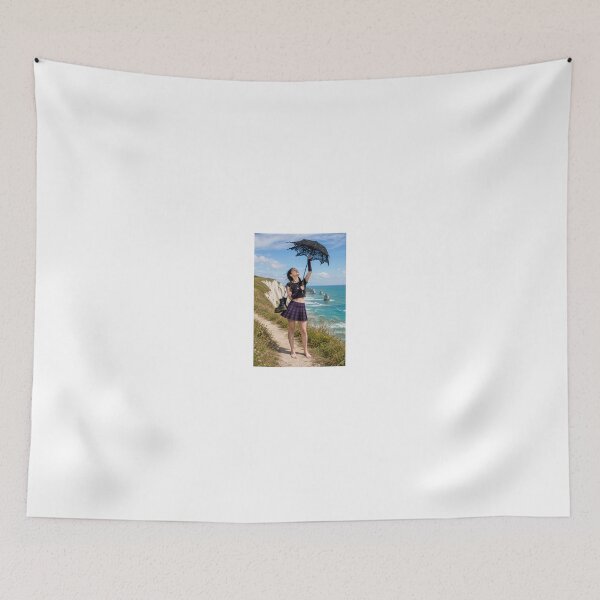 Item preview, Woman with Black Lace Parasol on Coast designed and sold by CathryneDelamort.