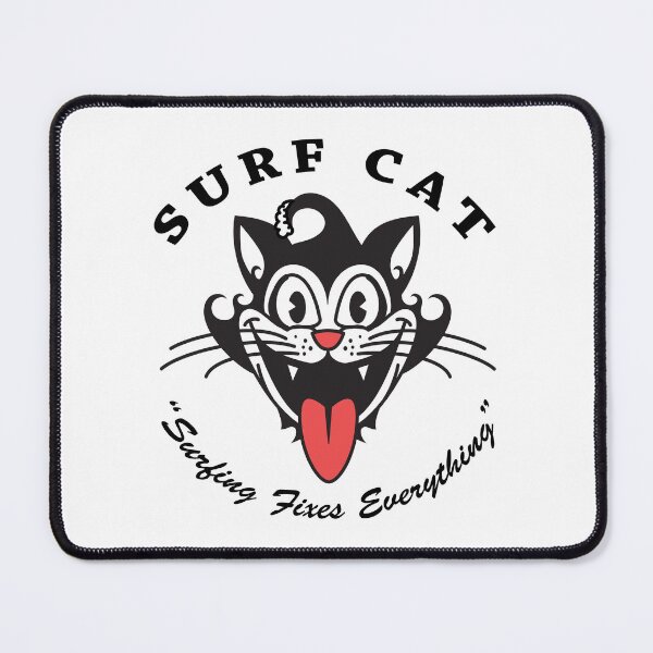 Item preview, surf cat - happy designed and sold by daleshimato.
