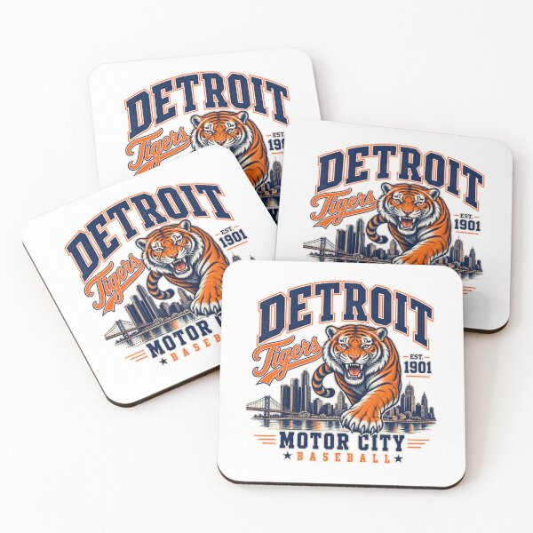 Item preview, Detroit Tigers Roaring Tiger Motor City Baseball Skyline designed and sold by slmfams.