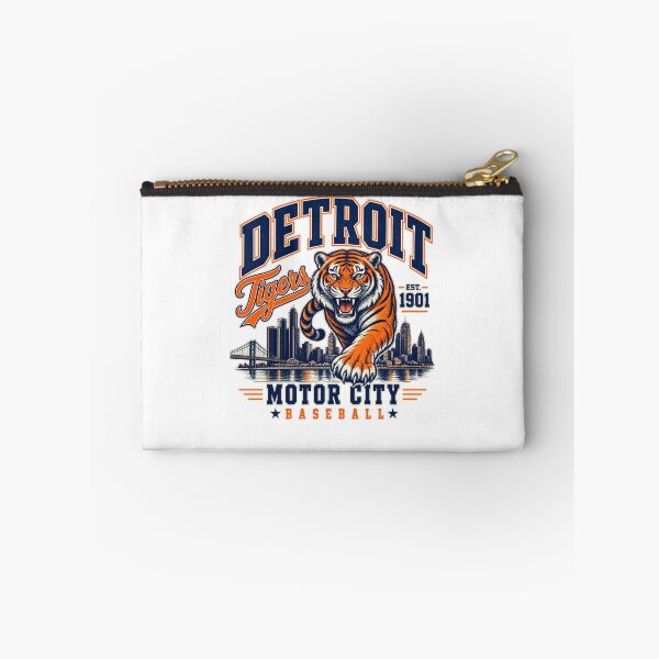 Item preview, Detroit Tigers Roaring Tiger Motor City Baseball Skyline designed and sold by slmfams.