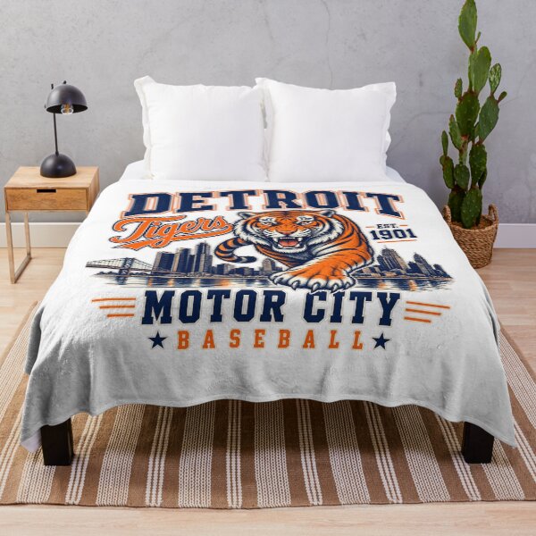 Item preview, Detroit Tigers Roaring Tiger Motor City Baseball Skyline designed and sold by slmfams.
