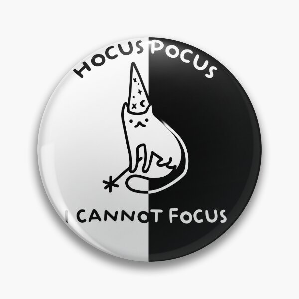 Item preview, Hocus Pocus I Cannot Focus Wizard Cat Meme designed and sold by iconiicc.