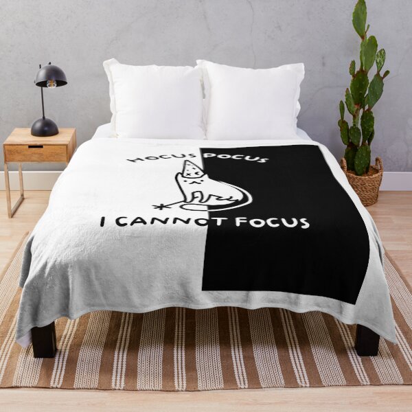 Item preview, Hocus Pocus I Cannot Focus Wizard Cat Meme designed and sold by iconiicc.