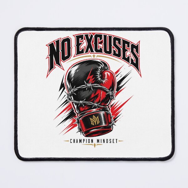 Item preview, No Excuses Champion Mindset - Boxing Glove Barbed Wire T-Shirt designed and sold by RickyHN7.